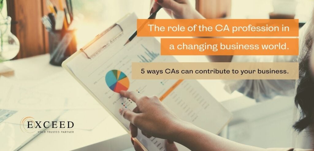 Graphic illustrating the role of chartered accountants.